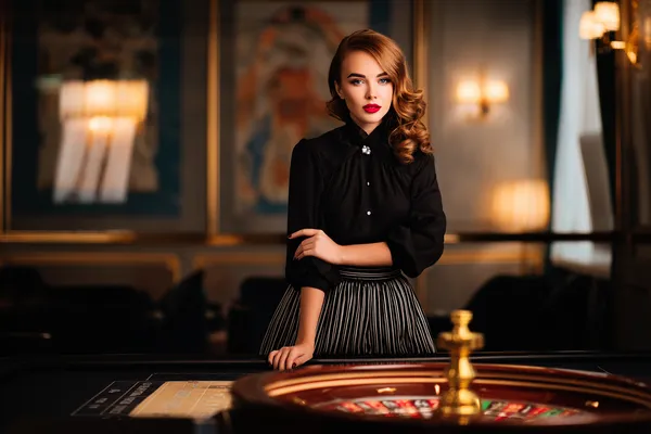 A confident dealer surrounded by casino chips inviting players to access their 866JL account, reflecting quick and easy login options.